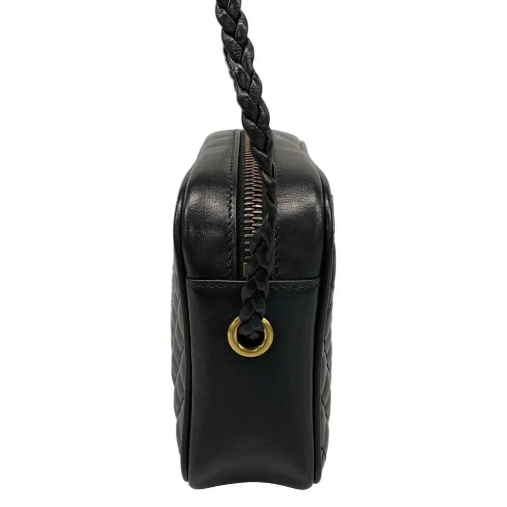 GUCCI GG Marmont/Sherry 536441 Black Green Red Leather Canvas Shoulder Bag - Picture 4 of 14